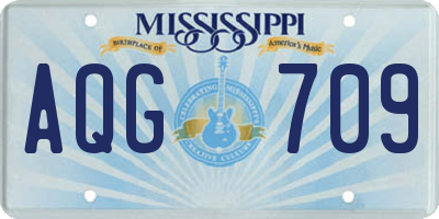 MS license plate AQG709