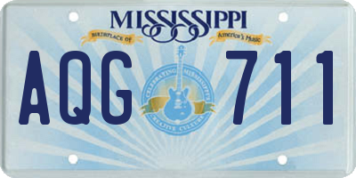 MS license plate AQG711