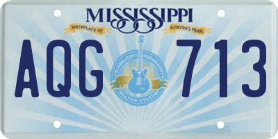 MS license plate AQG713