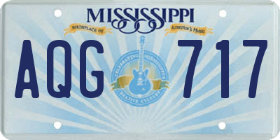MS license plate AQG717