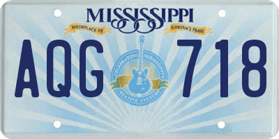 MS license plate AQG718