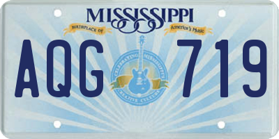 MS license plate AQG719
