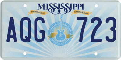 MS license plate AQG723