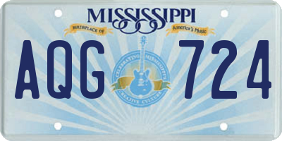 MS license plate AQG724