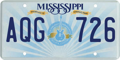 MS license plate AQG726