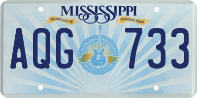 MS license plate AQG733