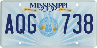 MS license plate AQG738