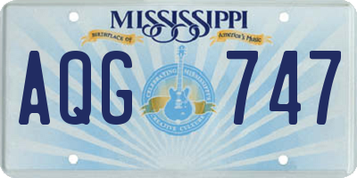 MS license plate AQG747