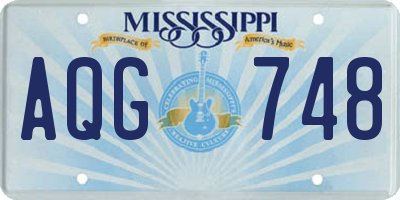 MS license plate AQG748