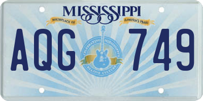 MS license plate AQG749