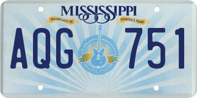 MS license plate AQG751