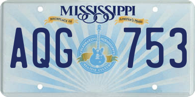 MS license plate AQG753