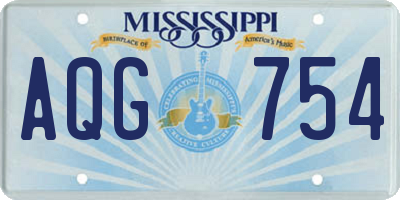 MS license plate AQG754