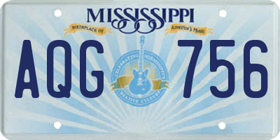 MS license plate AQG756