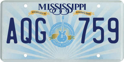 MS license plate AQG759