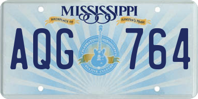 MS license plate AQG764
