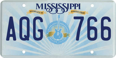 MS license plate AQG766