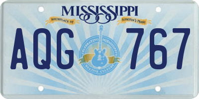 MS license plate AQG767