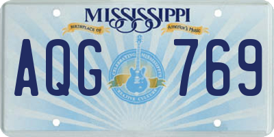 MS license plate AQG769
