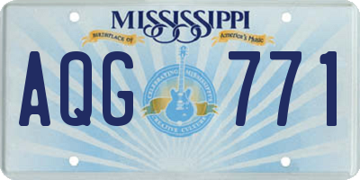MS license plate AQG771