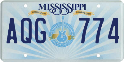 MS license plate AQG774