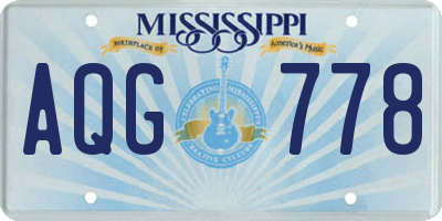 MS license plate AQG778
