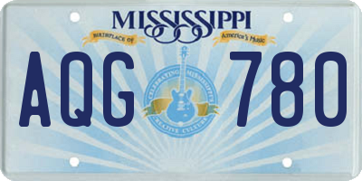 MS license plate AQG780