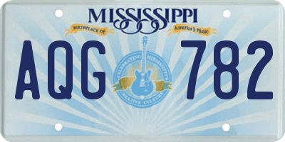 MS license plate AQG782