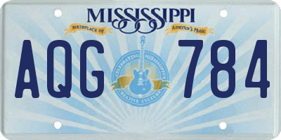 MS license plate AQG784