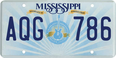 MS license plate AQG786