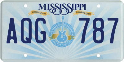 MS license plate AQG787