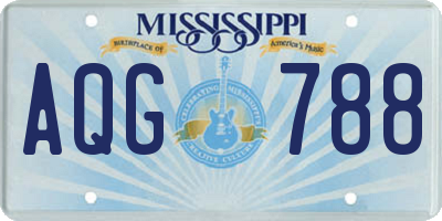 MS license plate AQG788
