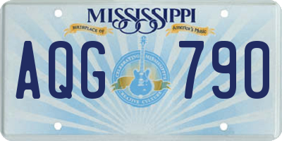 MS license plate AQG790