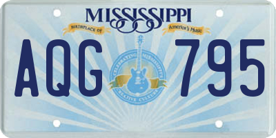MS license plate AQG795