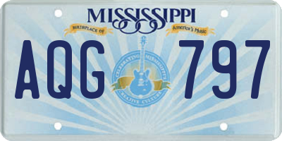 MS license plate AQG797