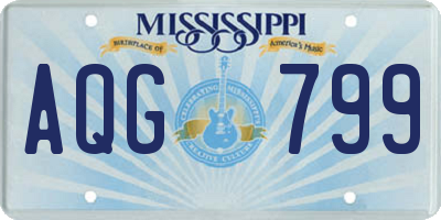 MS license plate AQG799