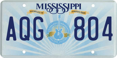 MS license plate AQG804