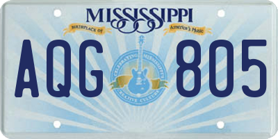 MS license plate AQG805