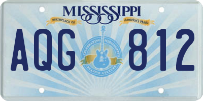 MS license plate AQG812
