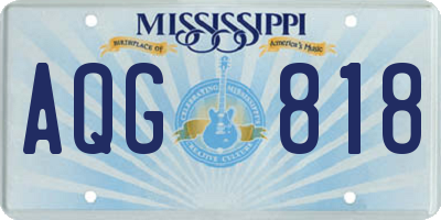 MS license plate AQG818