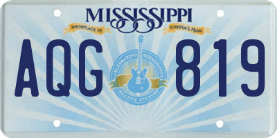 MS license plate AQG819