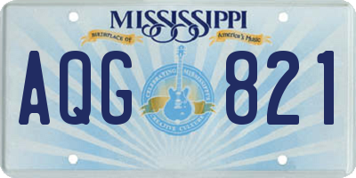 MS license plate AQG821