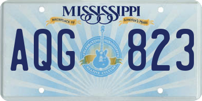 MS license plate AQG823