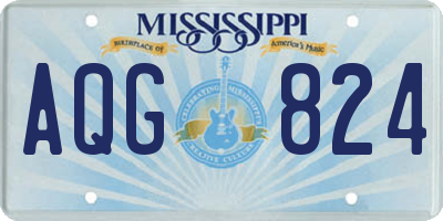 MS license plate AQG824