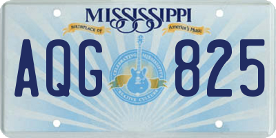 MS license plate AQG825
