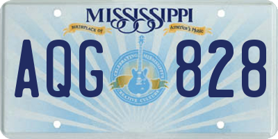 MS license plate AQG828