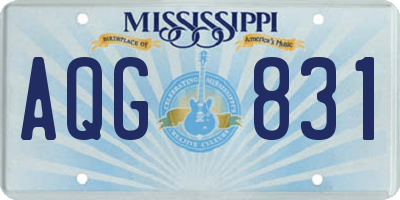 MS license plate AQG831