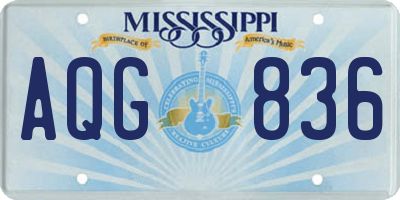 MS license plate AQG836