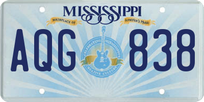 MS license plate AQG838