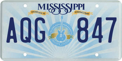 MS license plate AQG847